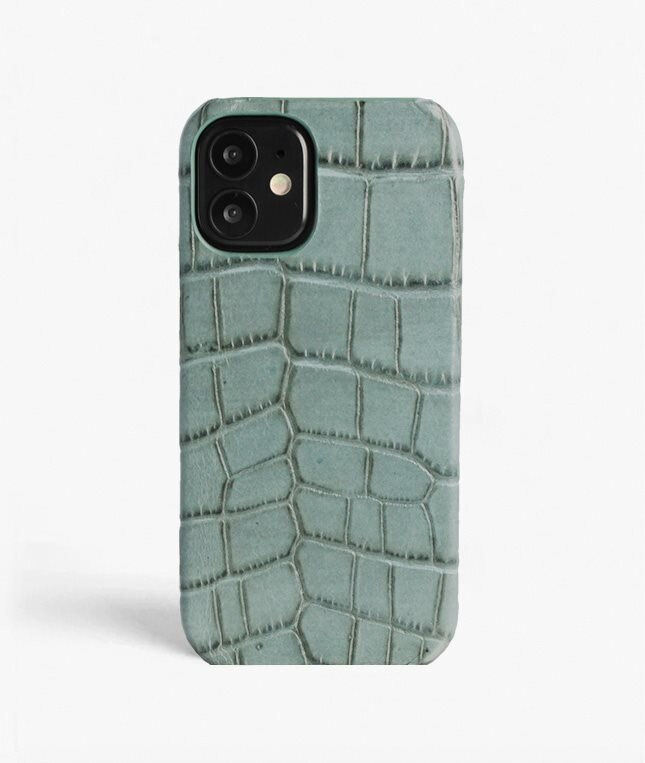 Image of The Case Factory Deksel iPhone 13 Mini Croco Teal