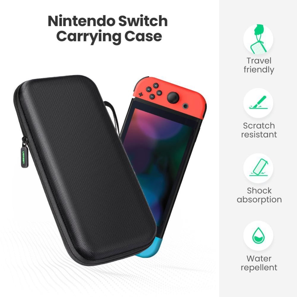 Kompakt oppbevaringsveske for Nintendo Switch svart