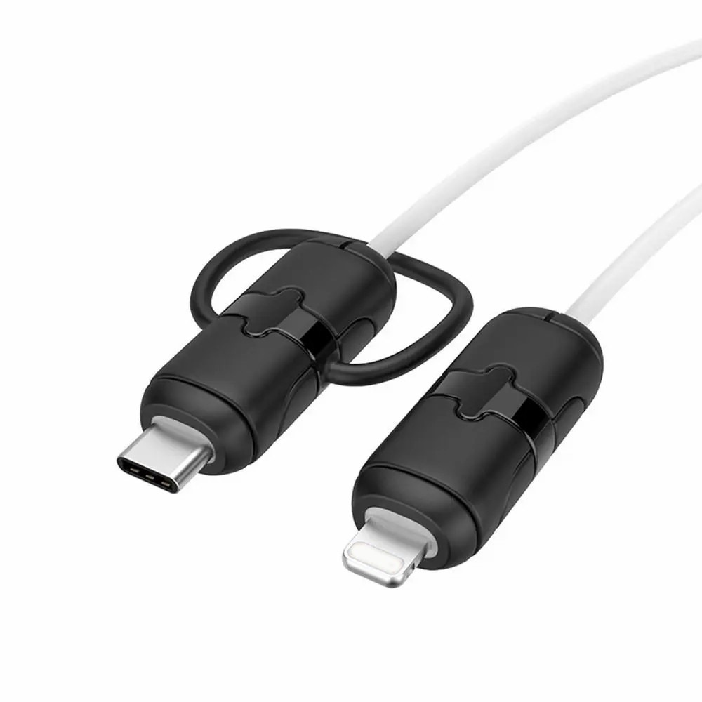 Kabelbeskyttelse for USB-C til Lightning kabel svart