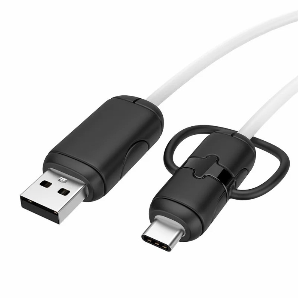 Kabelbeskyttelse for USB-C til USB-A kabel svart