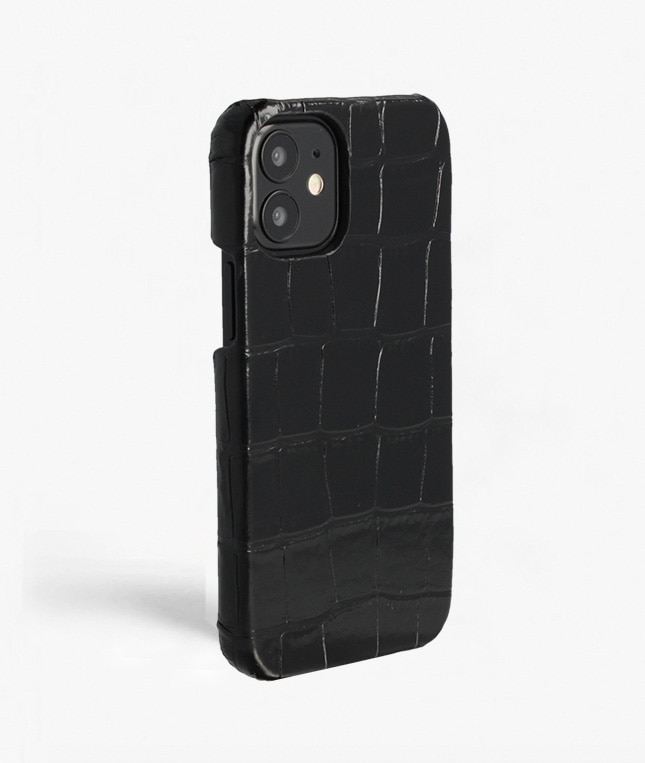 Deksel iPhone 12 Mini Croco Svart