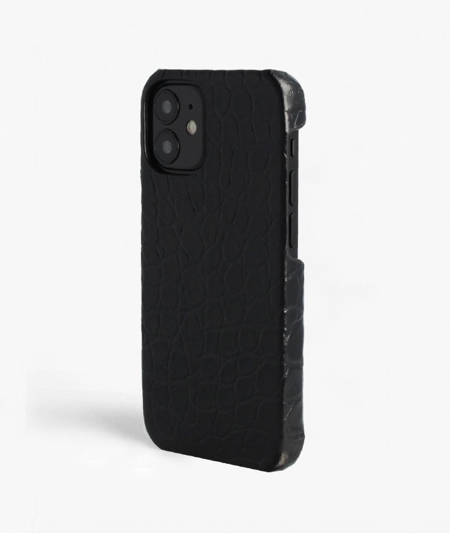 Deksel iPhone 12 Mini Croco Svart