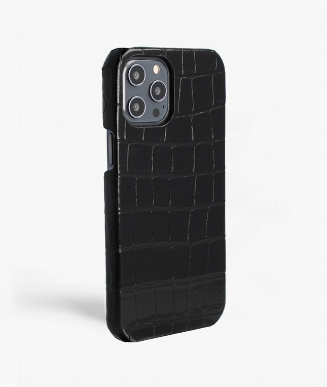 Deksel iPhone 12 Pro Max Croco Black