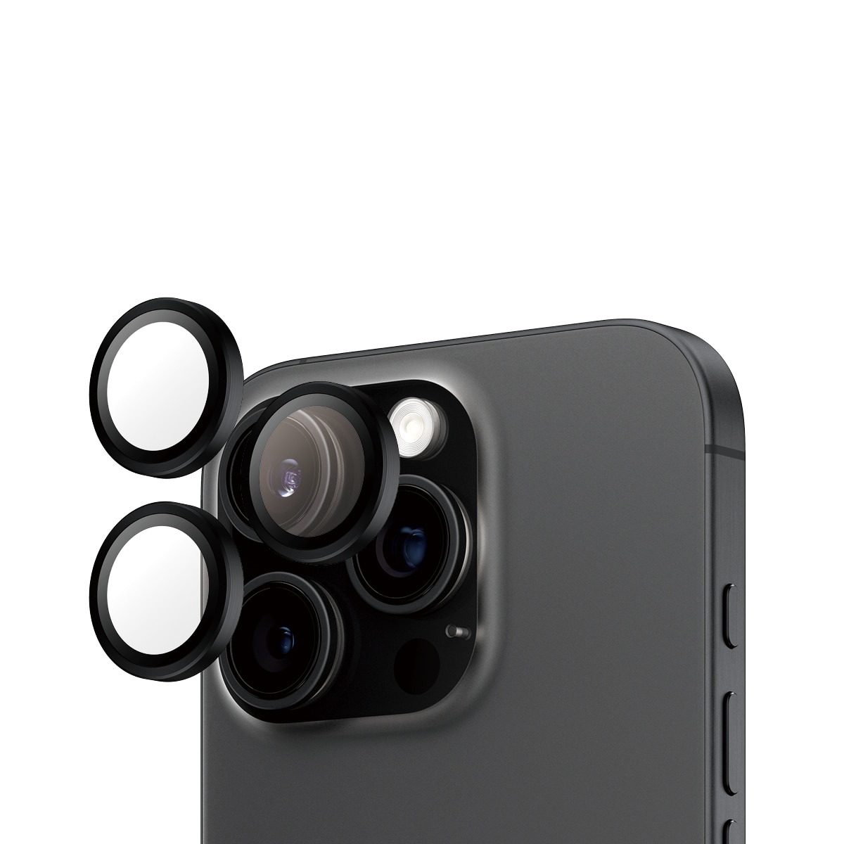 iPhone 16 Pro Hoops Camera Lens Protector Svart