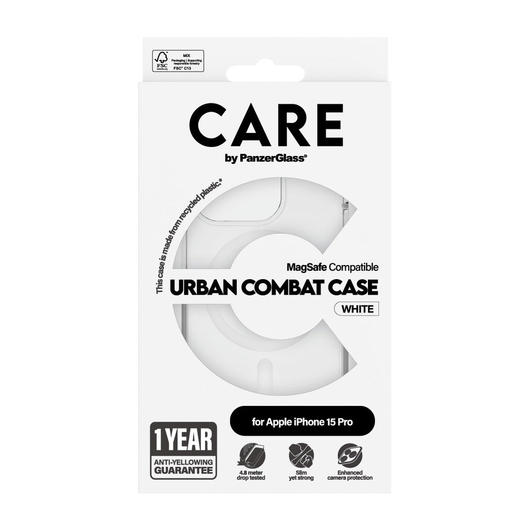 iPhone 15 Pro Urban Combat Case MagSafe gjennomsiktig