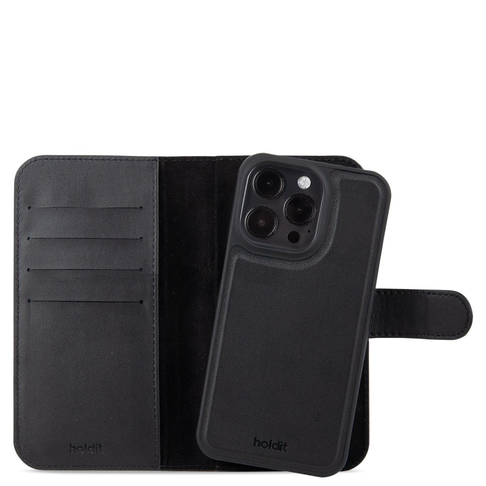 Lommebokdeksler Magnet Plus iPhone 15 Pro svart