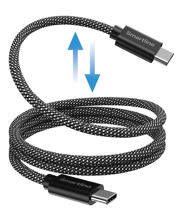 Magnetisk USB-C til USB-C Kabel 1m svart