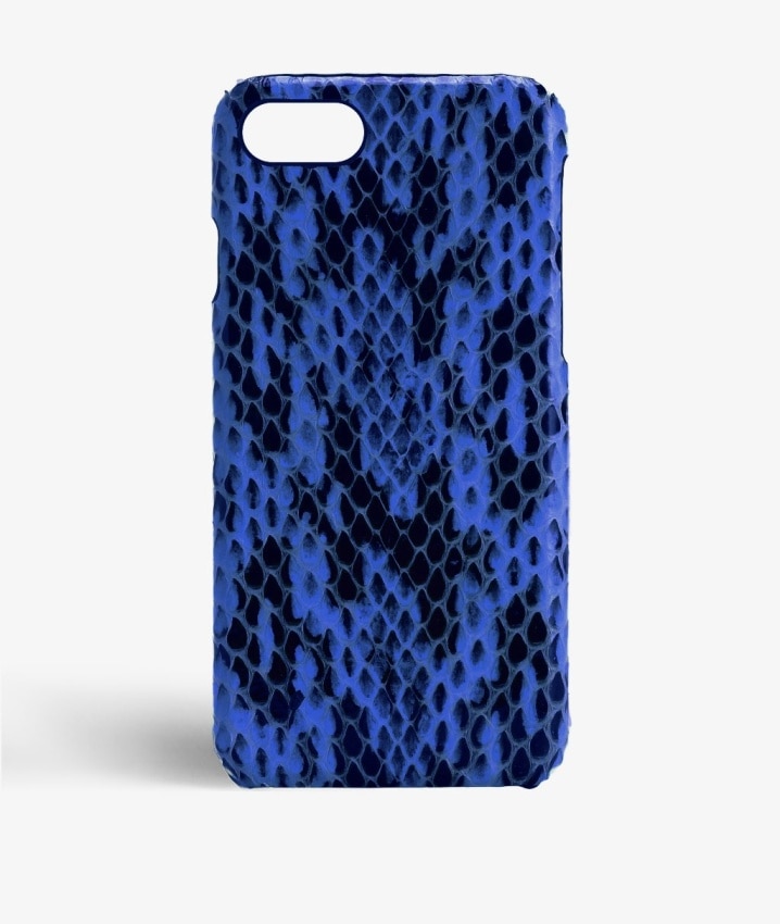 Deksel iPhone 8 Real Water Snake Cobalt