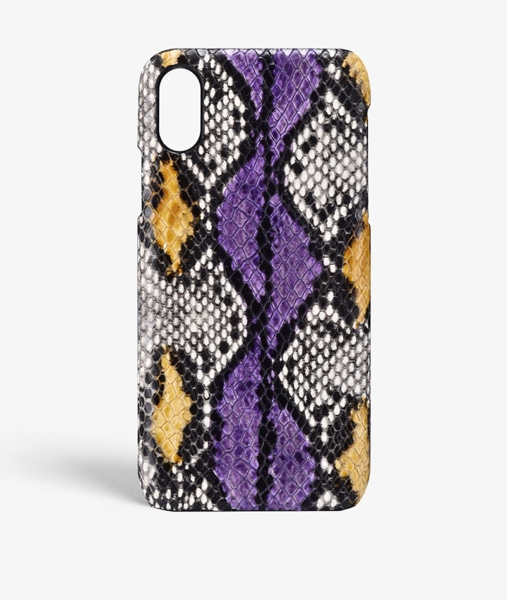 Deksel iPhone X/XS Snake Lila/Ocra