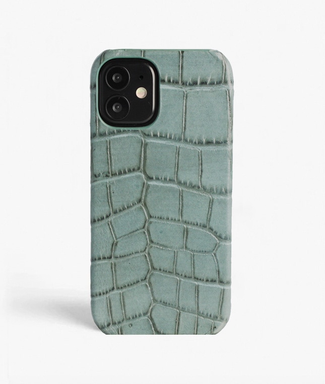 Deksel iPhone 13 Mini Croco Teal