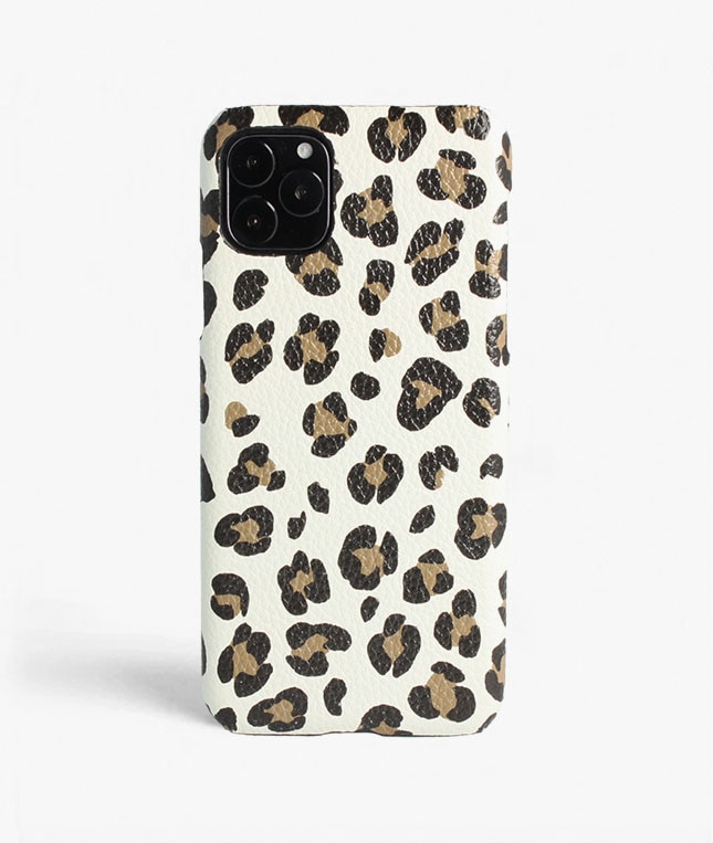 Deksel iPhone 11 Pro Max Leopardo Calf White