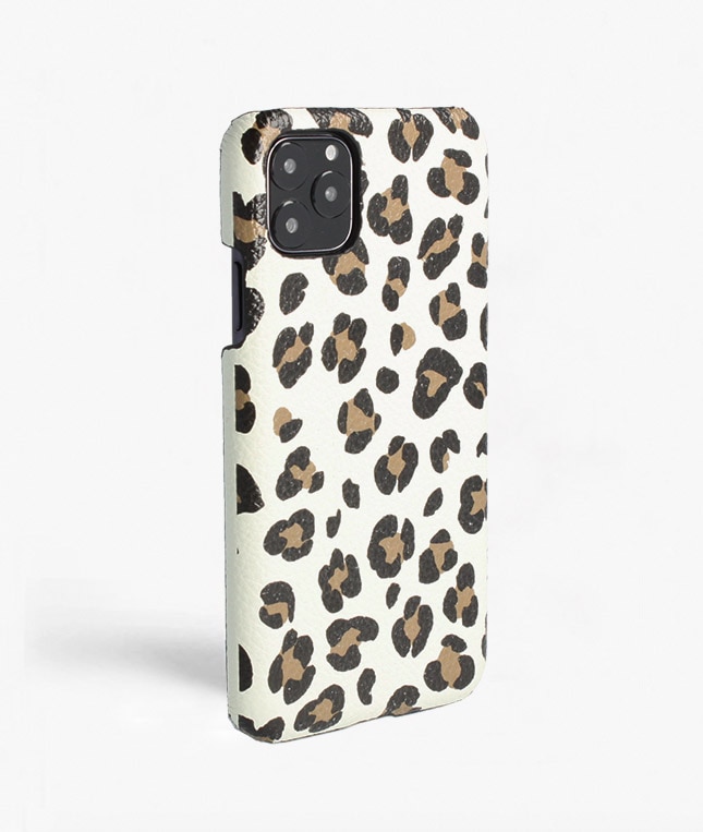 Deksel iPhone 11 Pro Max Leopardo Calf White