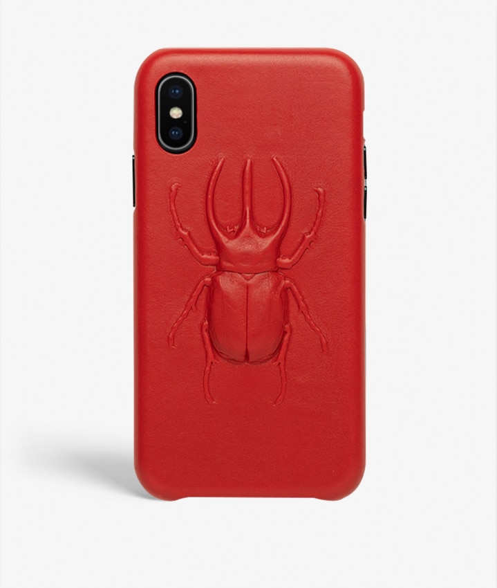 Deksel iPhone Xs Max Beetle Calf Red