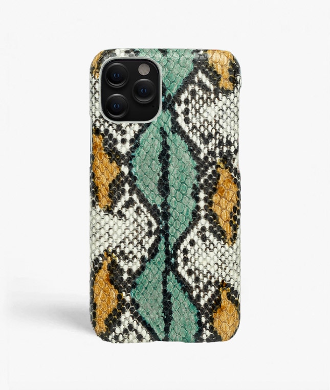 Deksel iPhone 11 Pro Snake Aqua/Ocra