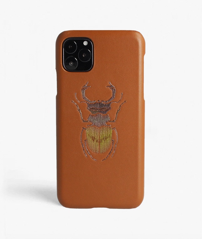 Deksel iPhone 11 Pro Max Beetle Calf Dusty Cognac