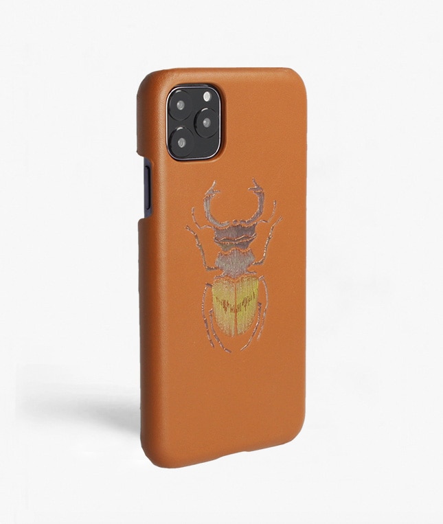 Deksel iPhone 11 Pro Max Beetle Calf Dusty Cognac