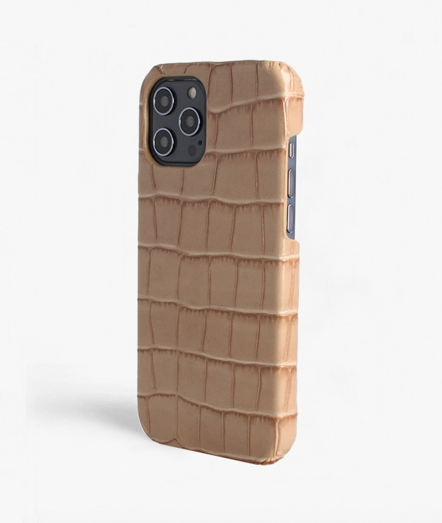 Deksel iPhone 12 Pro Max Croco Sand