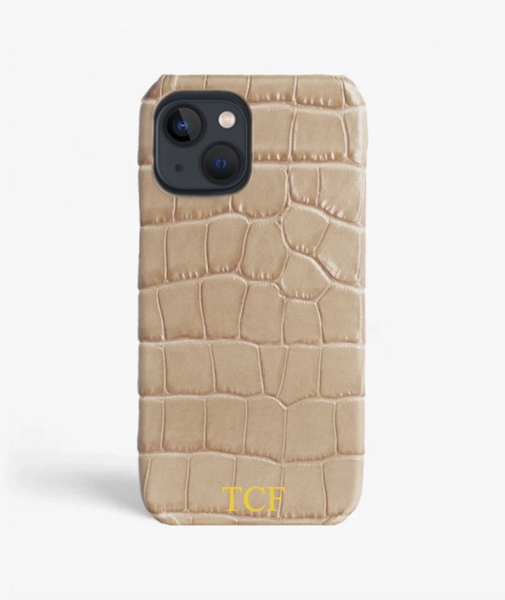 Deksel iPhone 12 Mini Croco Sand