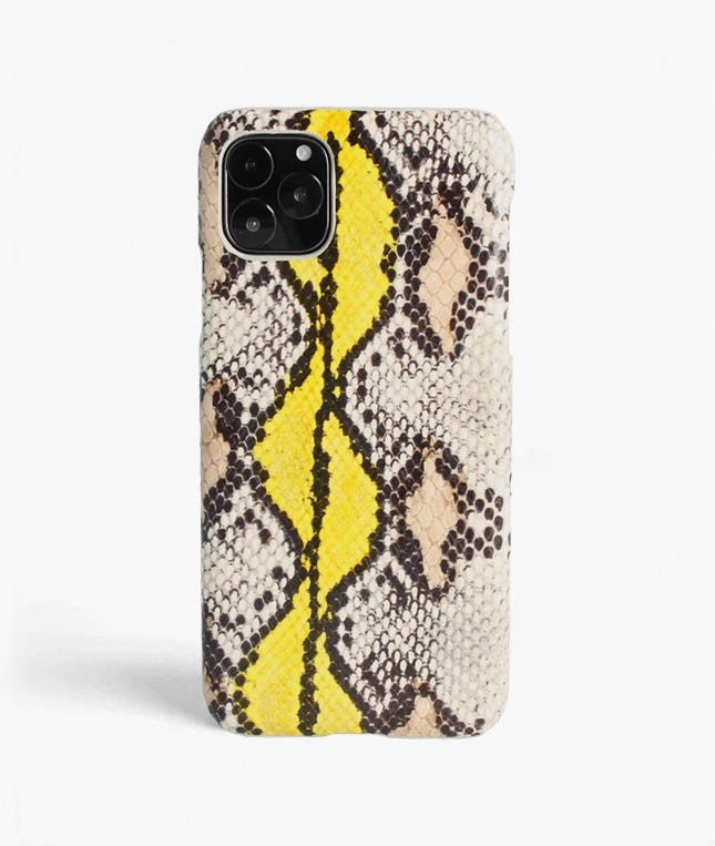 Deksel iPhone 11 Pro Max Snake Yellow/Beige