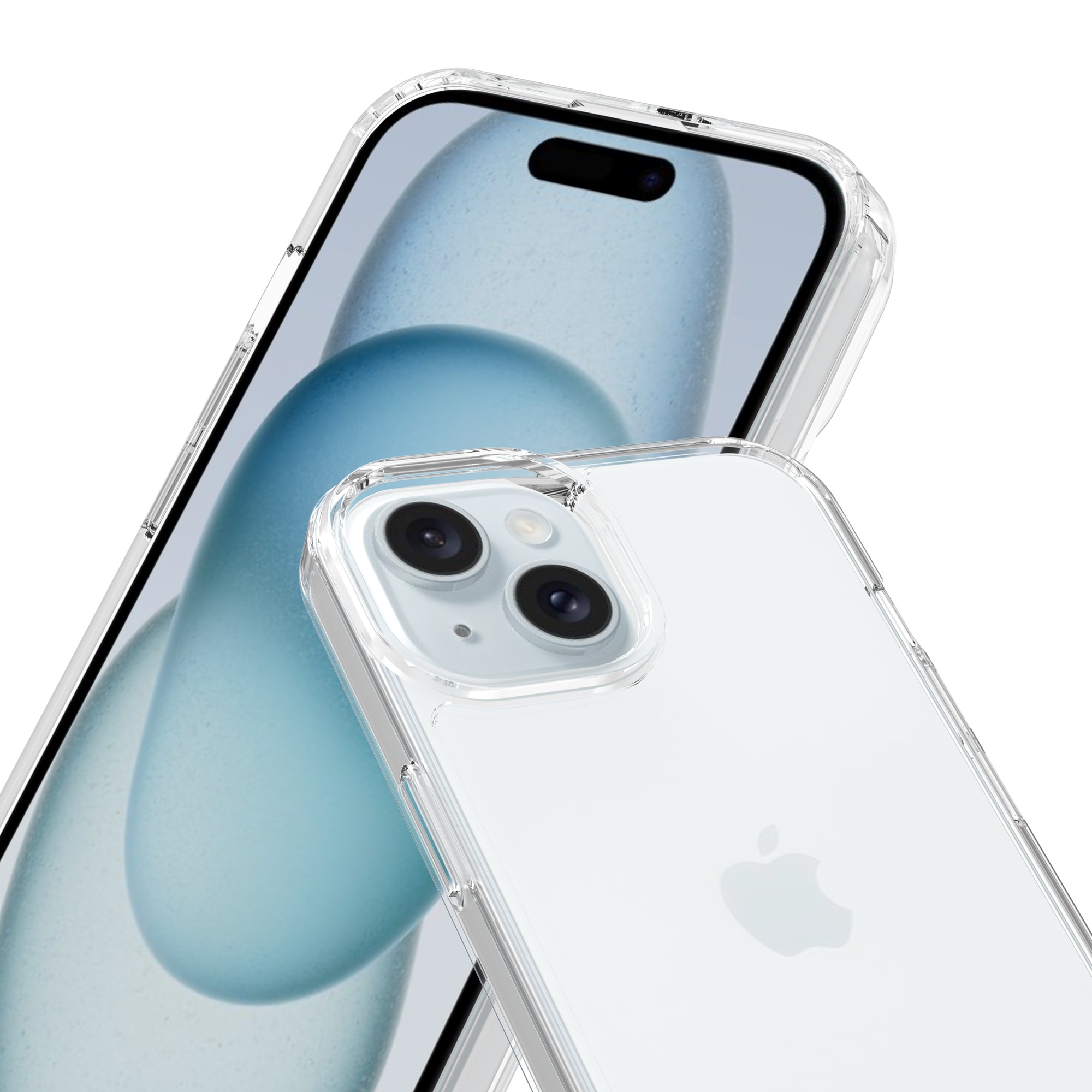 Hybriddeksel iPhone 15 Plus gjennomsiktig