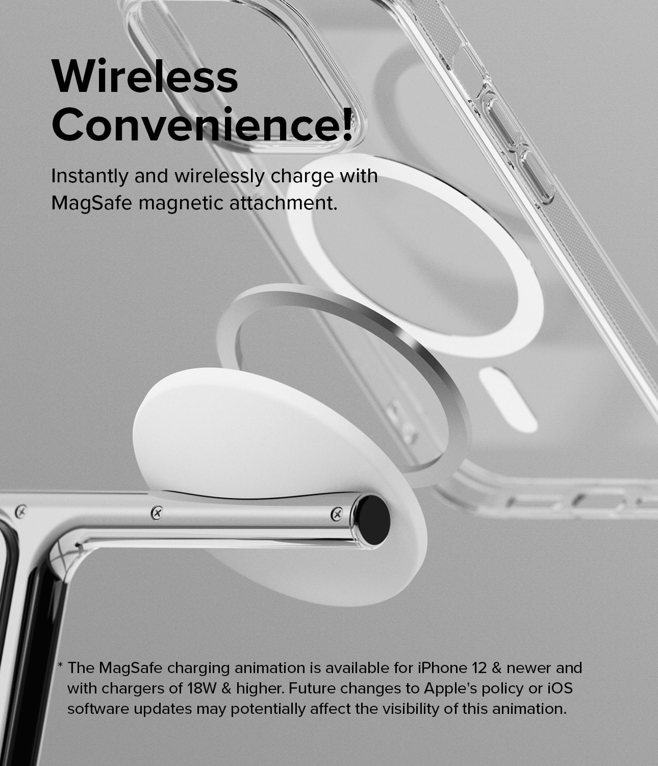 3-in-1 Wireless Charger Stand hvit