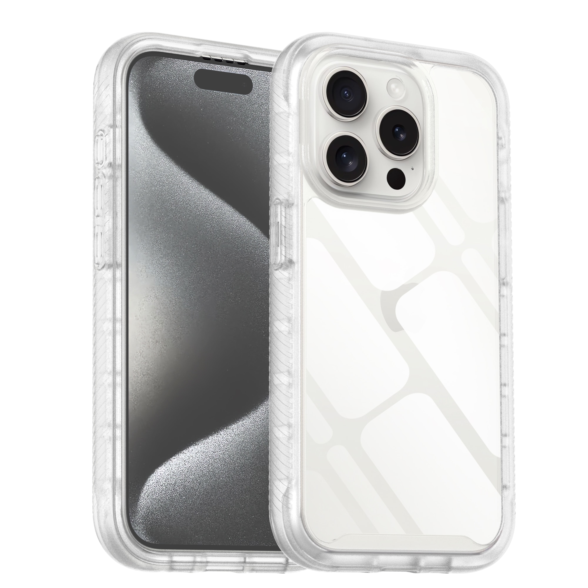 Full Protection Case iPhone 15 Pro Max gjennomsiktig