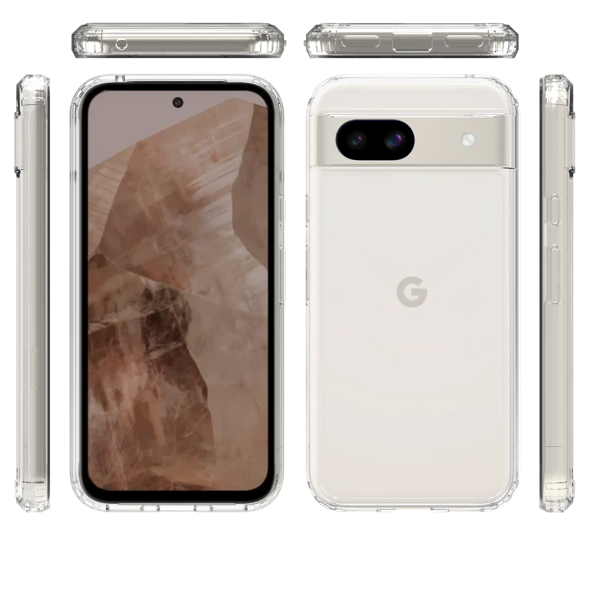 Crystal Hybrid Case Google Pixel 8a gjennomsiktig