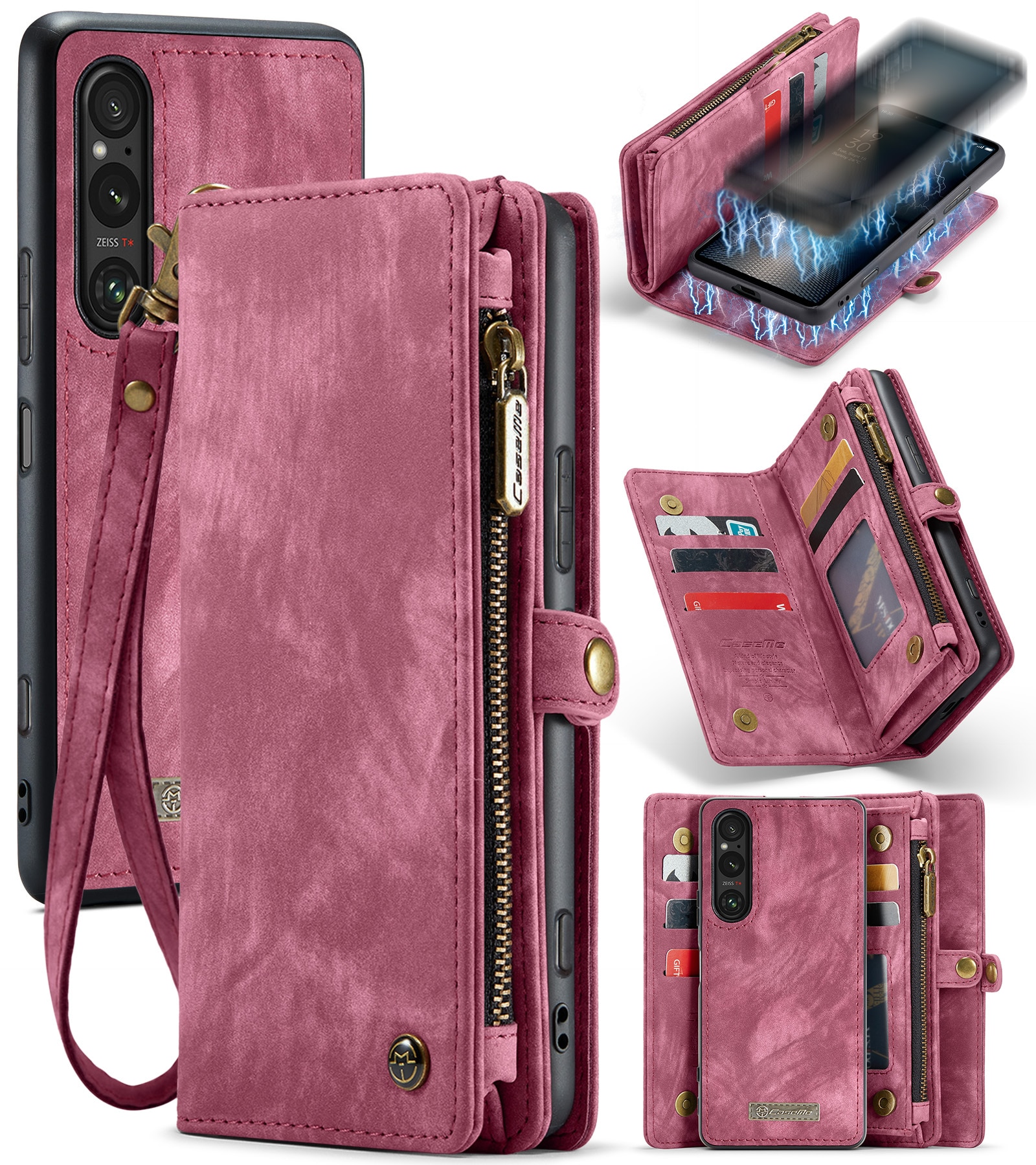 Multi-slot Lommeboksetui Sony Xperia 10 VI rød