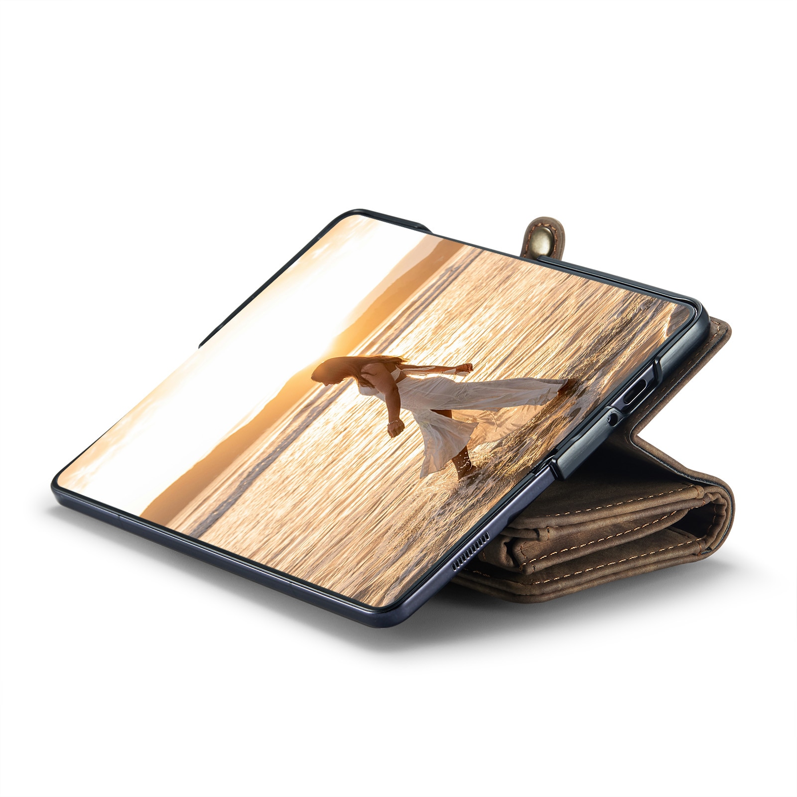 Multi-slot Lommeboksetui Samsung Galaxy Z Fold 6 brun