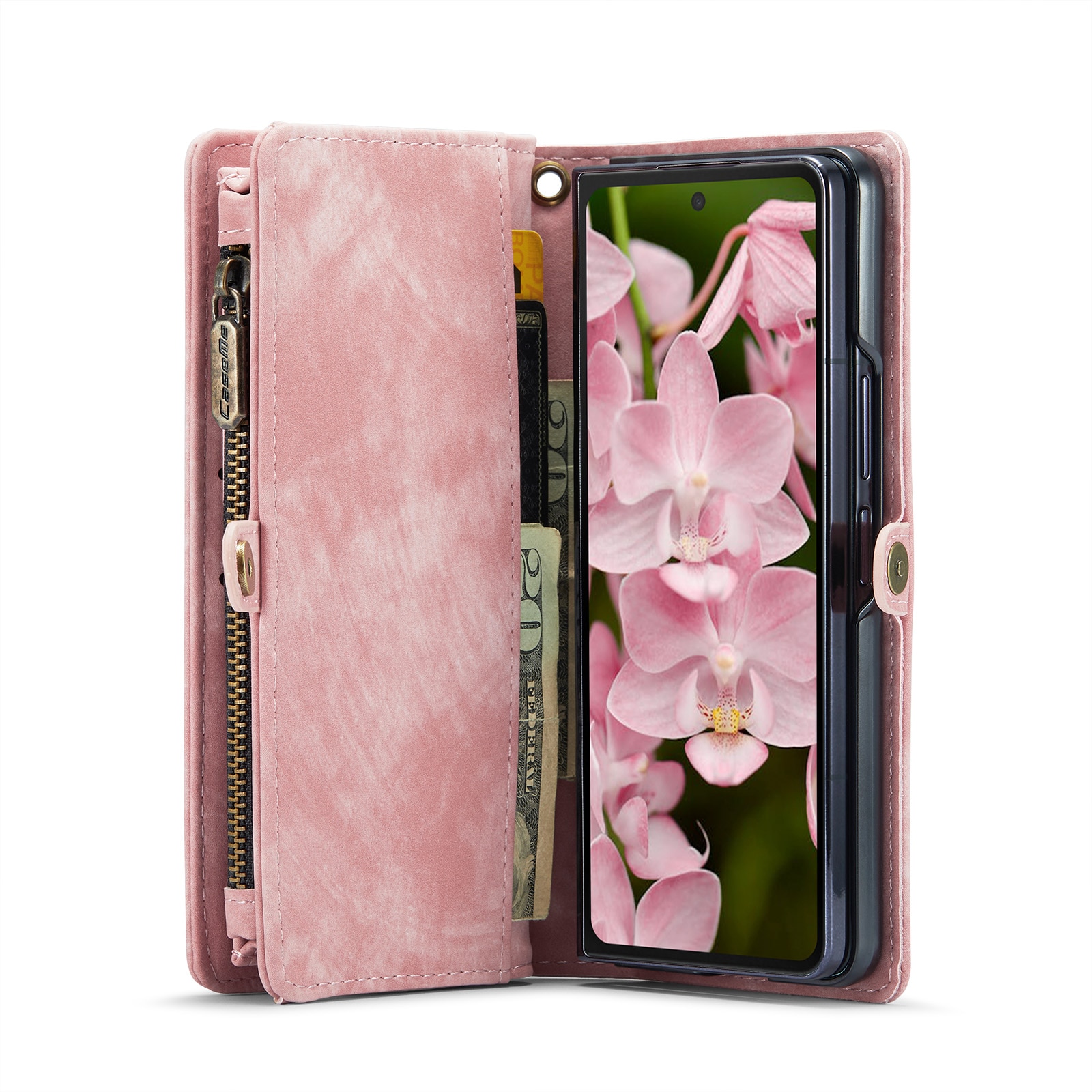 Multi-slot Lommeboksetui Samsung Galaxy Z Fold 6 rosa