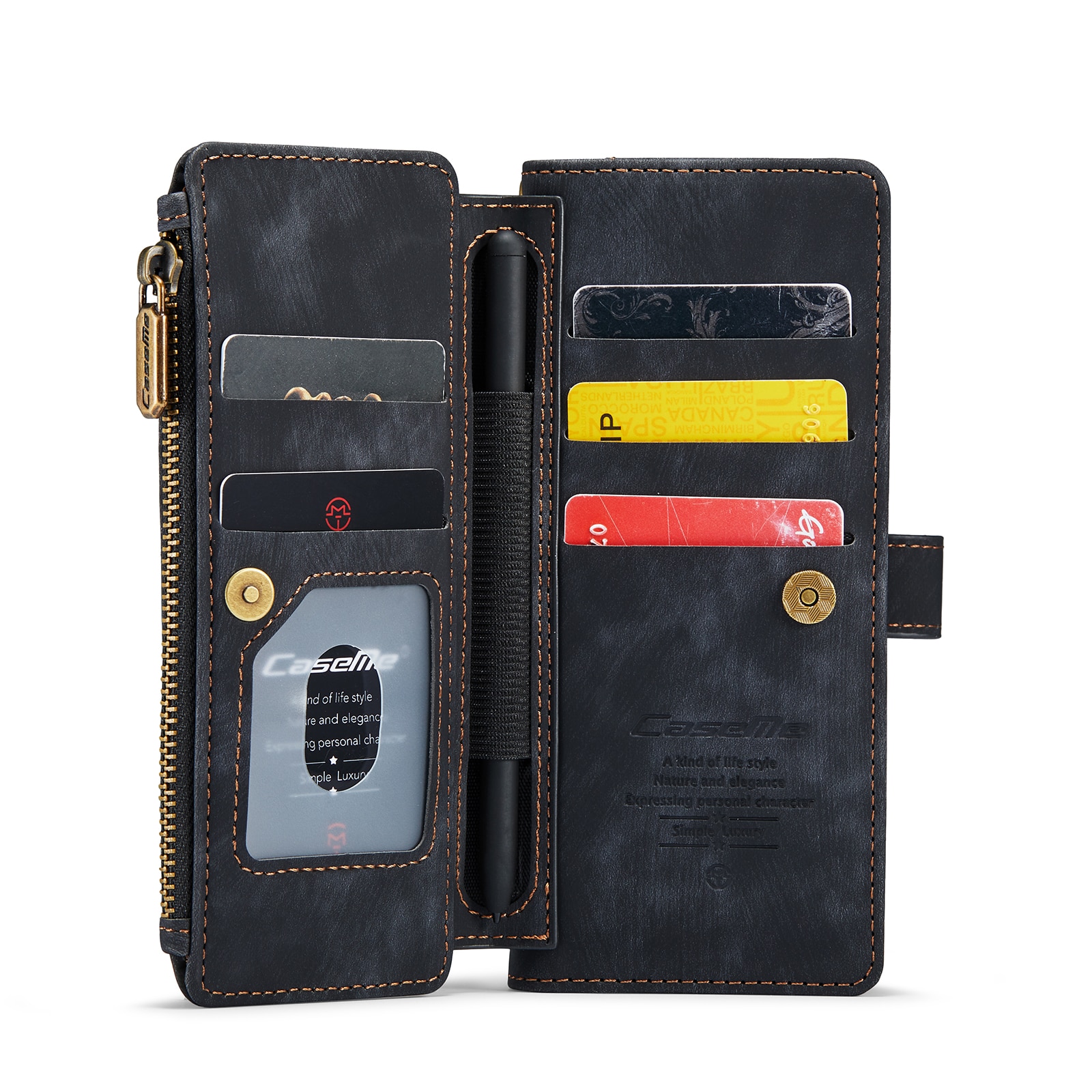 Zipper Wallet Samsung Galaxy Z Fold 6 svart