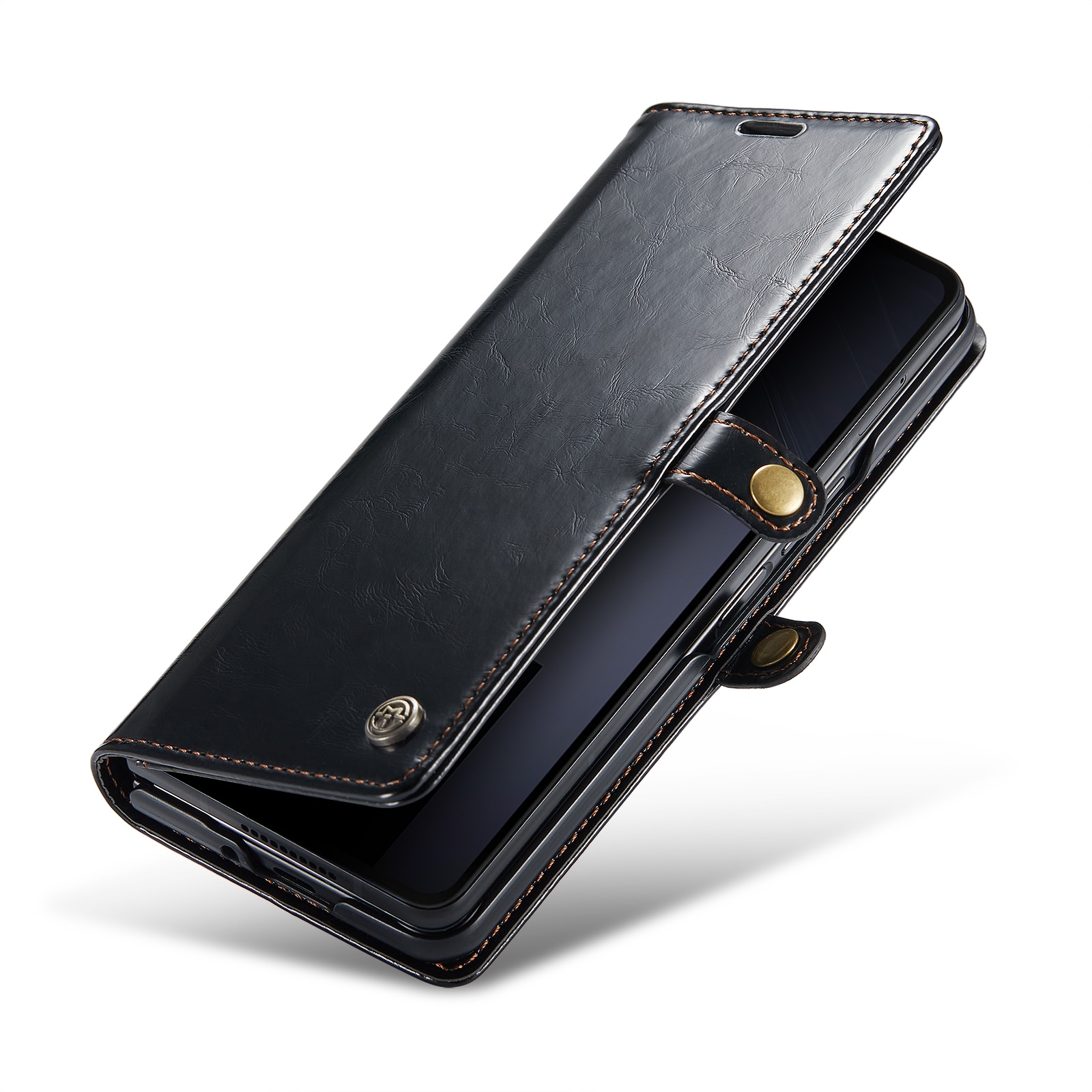 Leather Wallet Samsung Galaxy Z Fold 6 svart