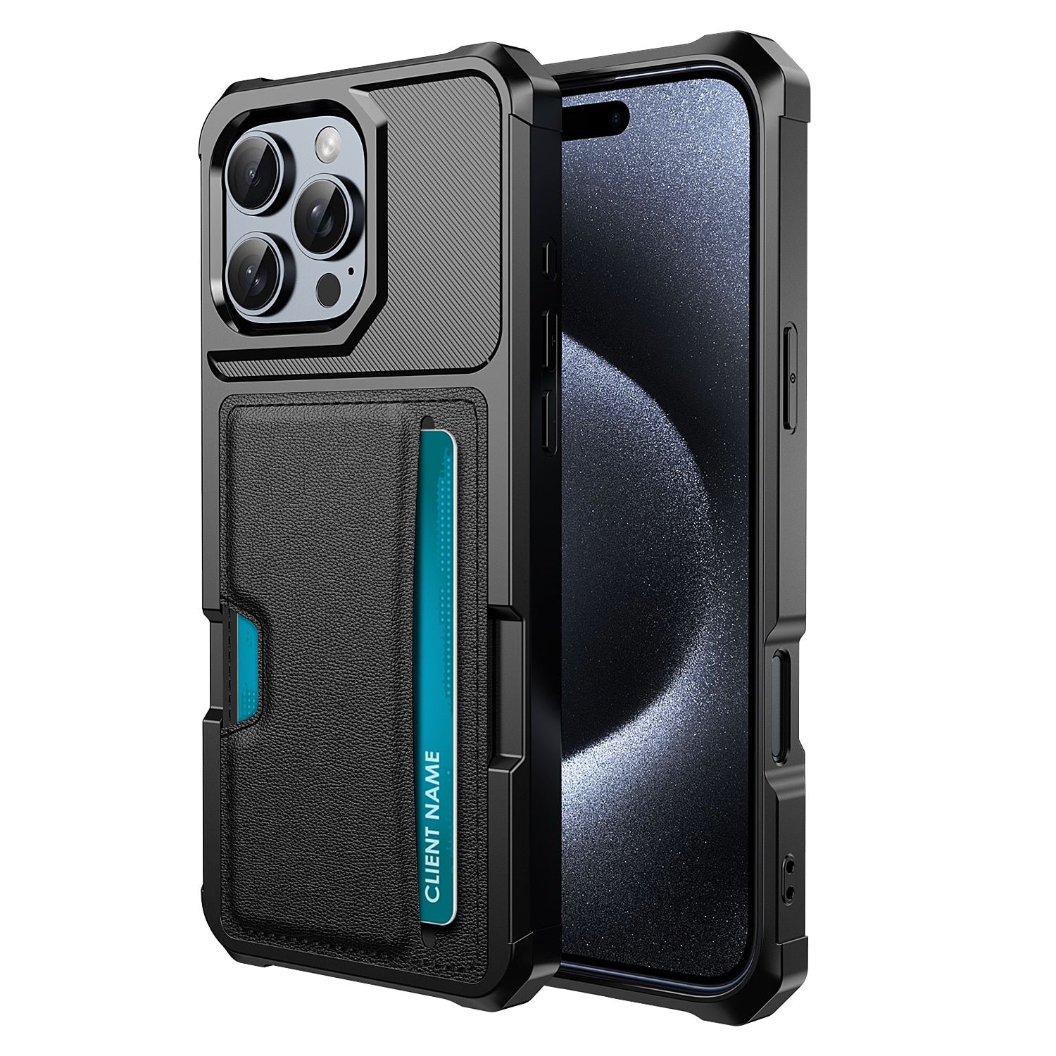 Tough Card Case iPhone 16 Pro Max svart