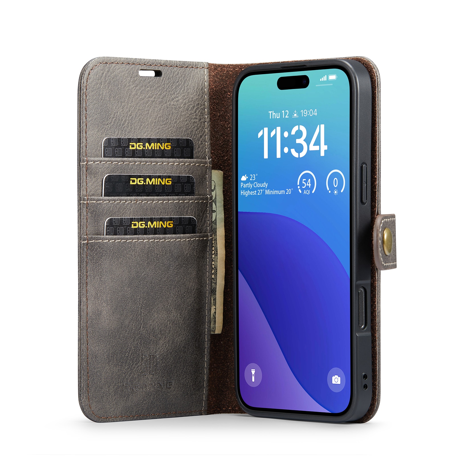 Magnet Wallet iPhone 16 Pro Max Brown