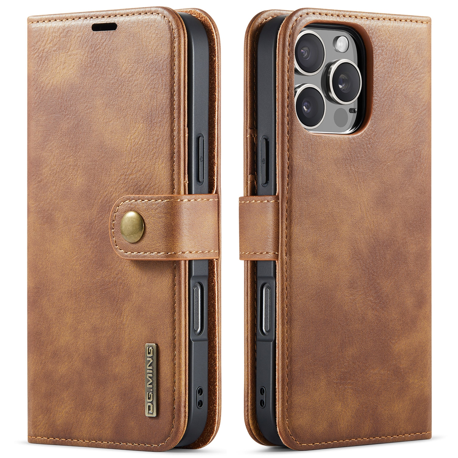 Magnet Wallet iPhone 16 Pro Cognac