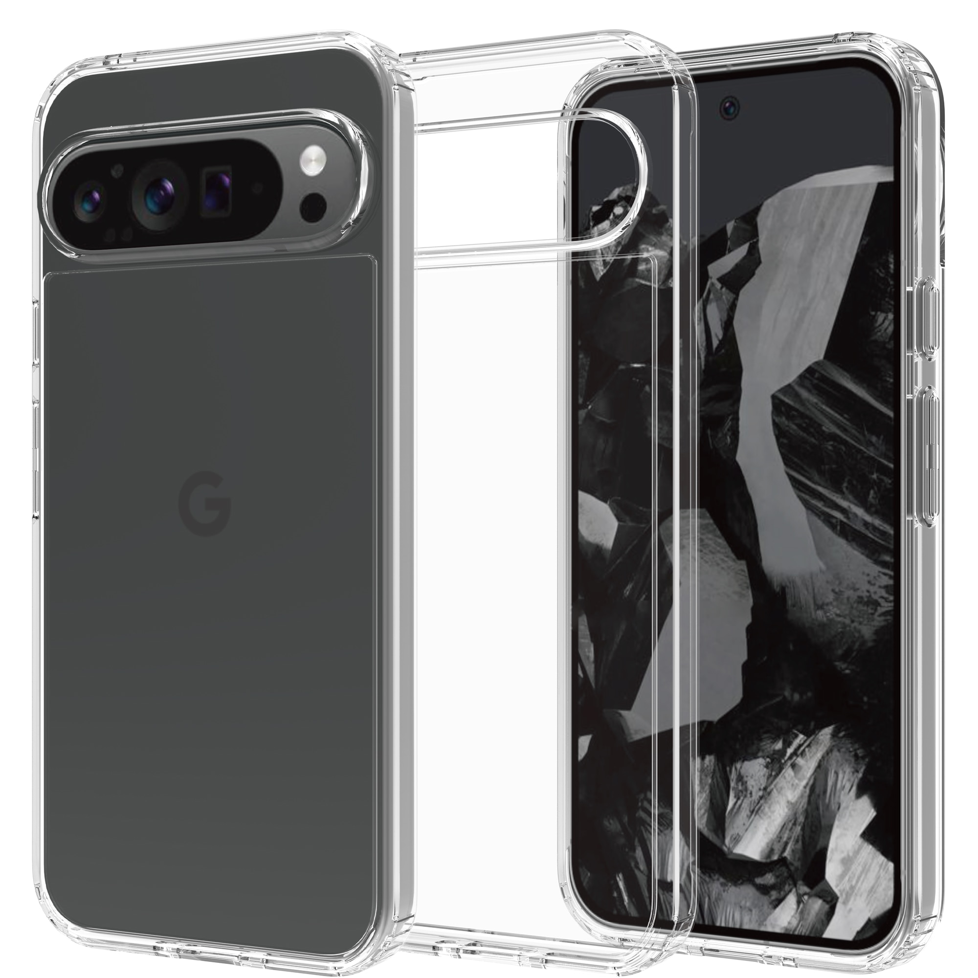 Crystal Hybrid Case Google Pixel 9 Pro XL gjennomsiktig