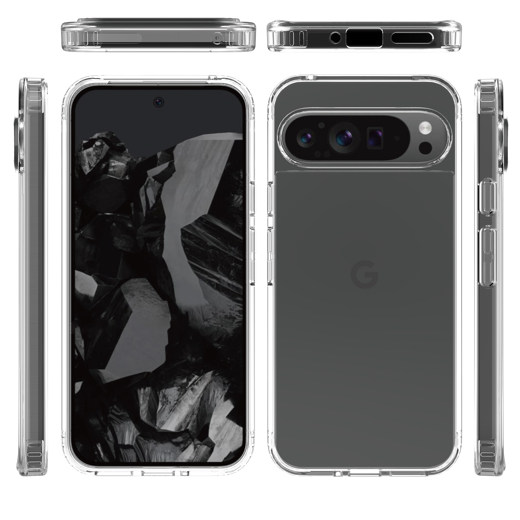 Crystal Hybrid Case Google Pixel 9 Pro XL gjennomsiktig