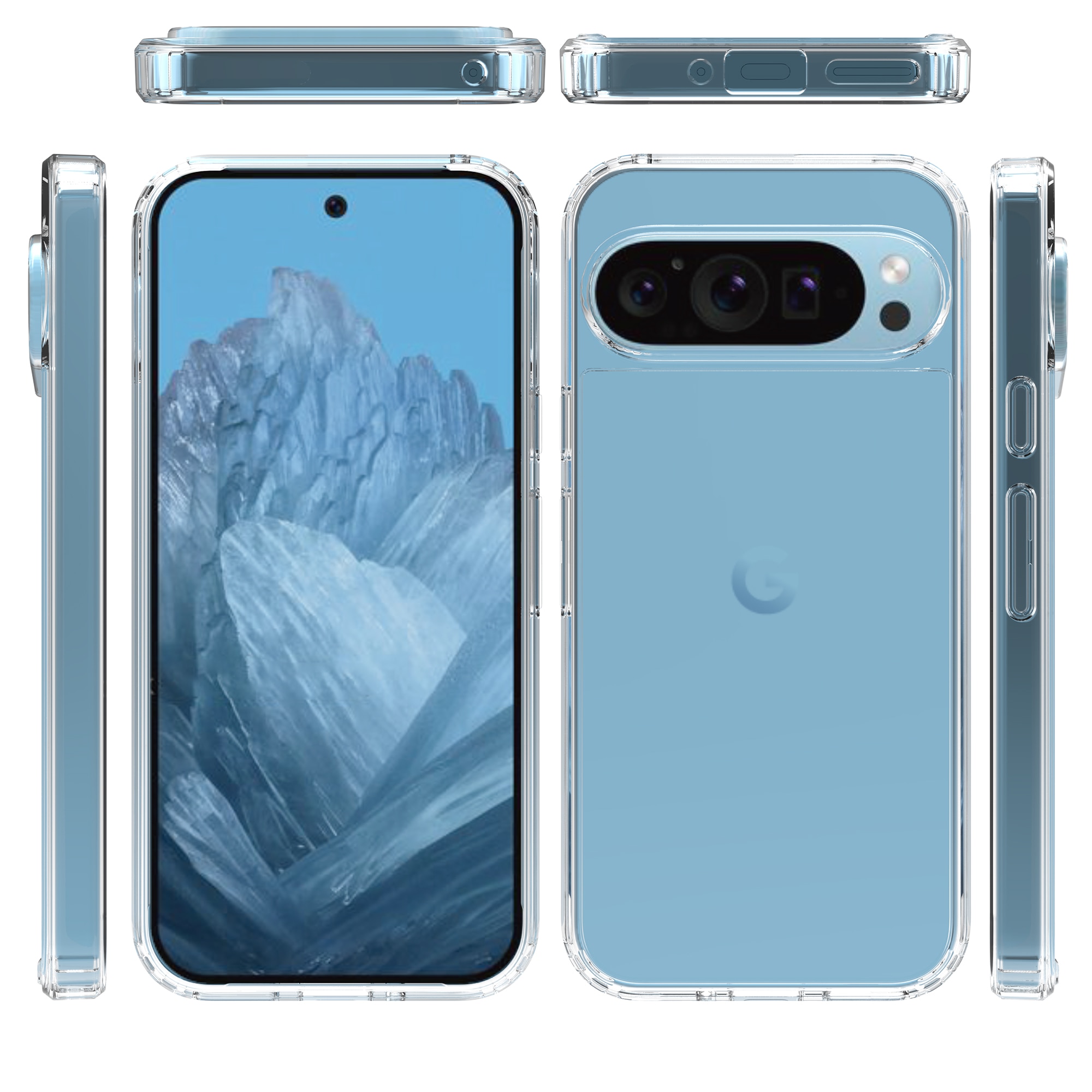 Crystal Hybrid Case Google Pixel 9 Pro gjennomsiktig