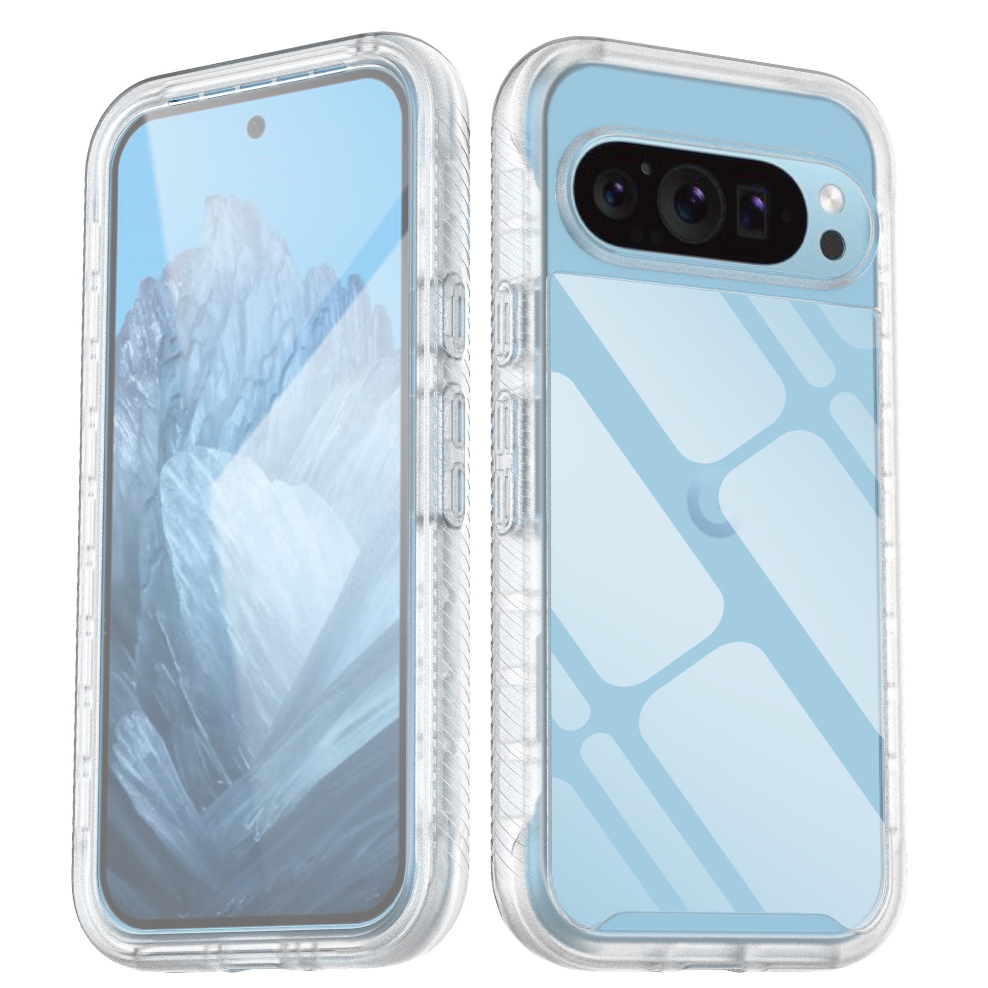 Full Protection Case Google Pixel 9 Pro gjennomsiktig