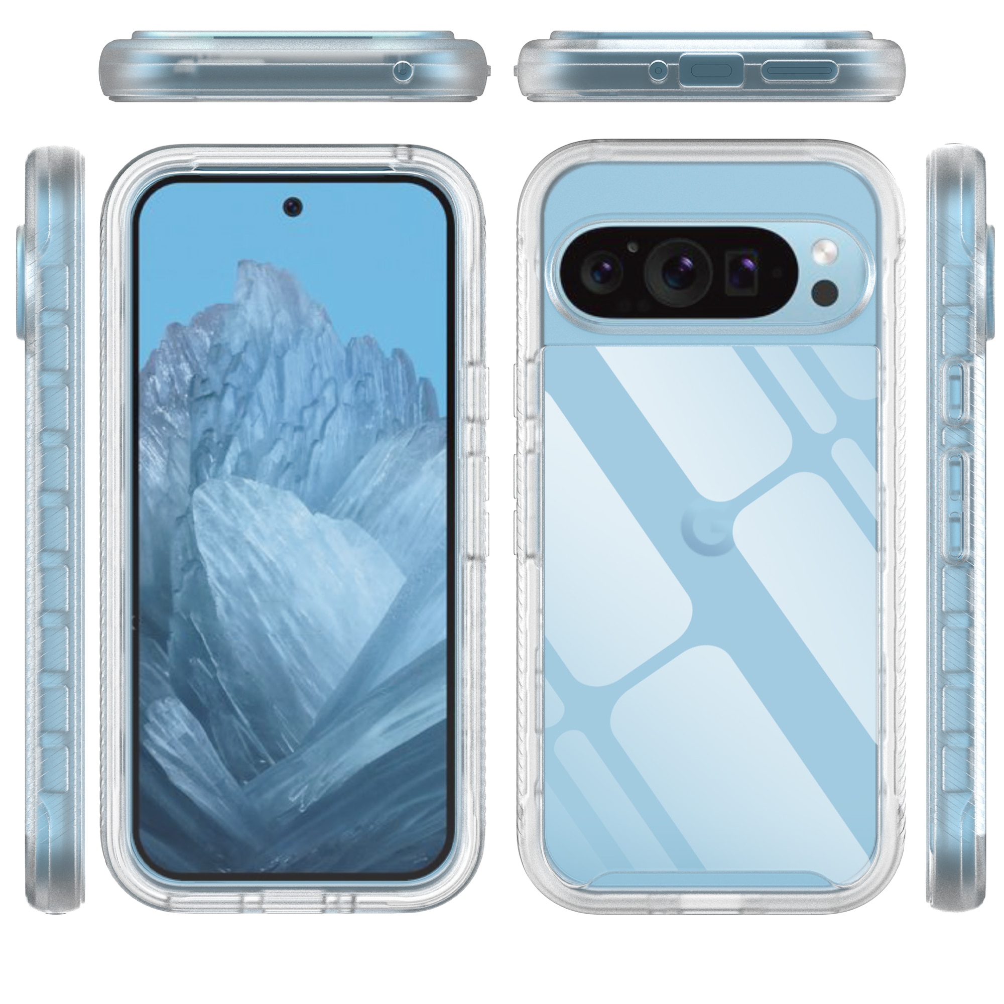 Full Protection Case Google Pixel 9 Pro gjennomsiktig