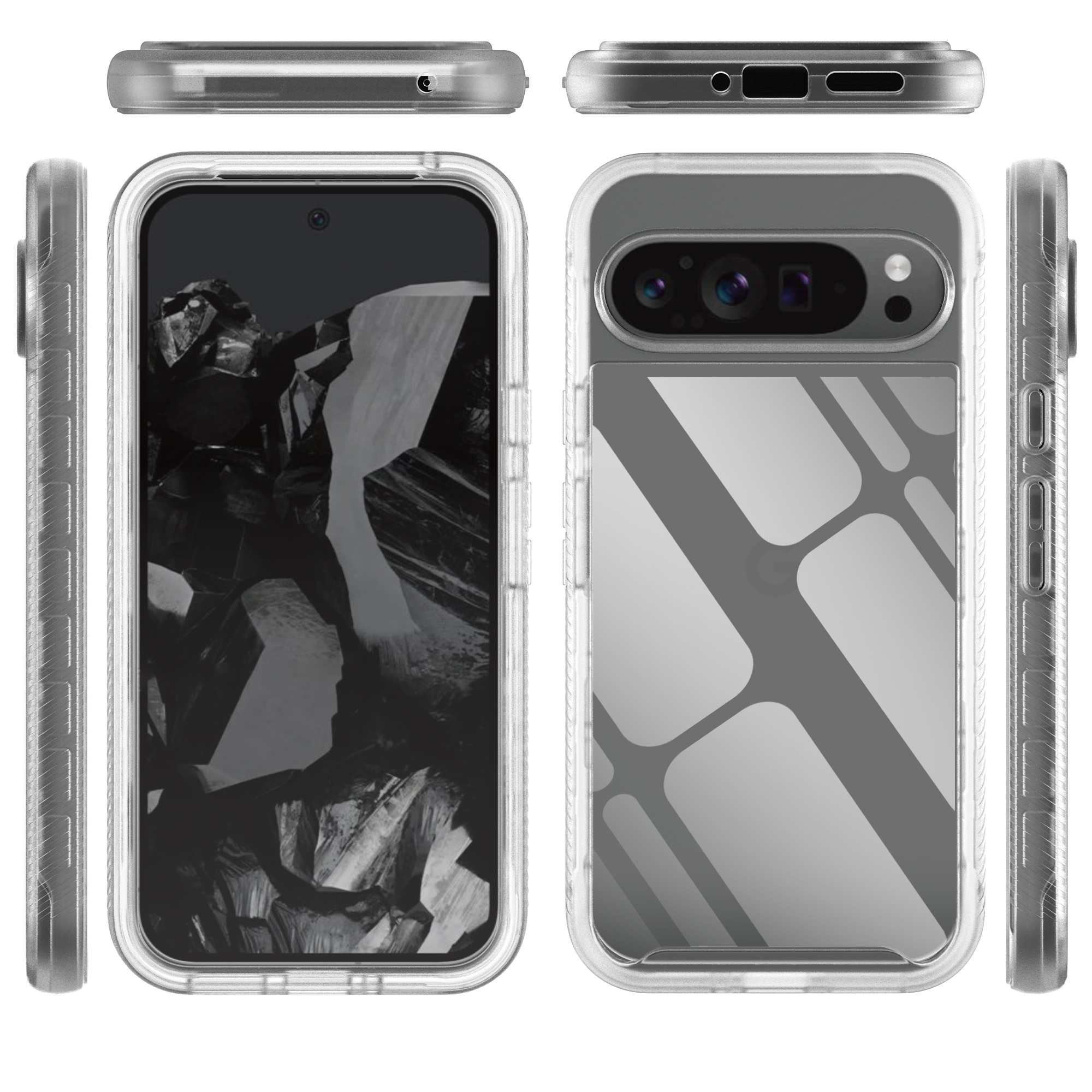 Full Protection Case Google Pixel 9 Pro XL gjennomsiktig