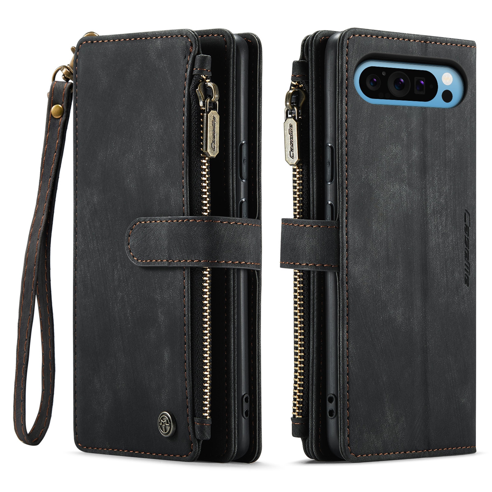 Zipper Wallet Google Pixel 9 Pro XL Svart