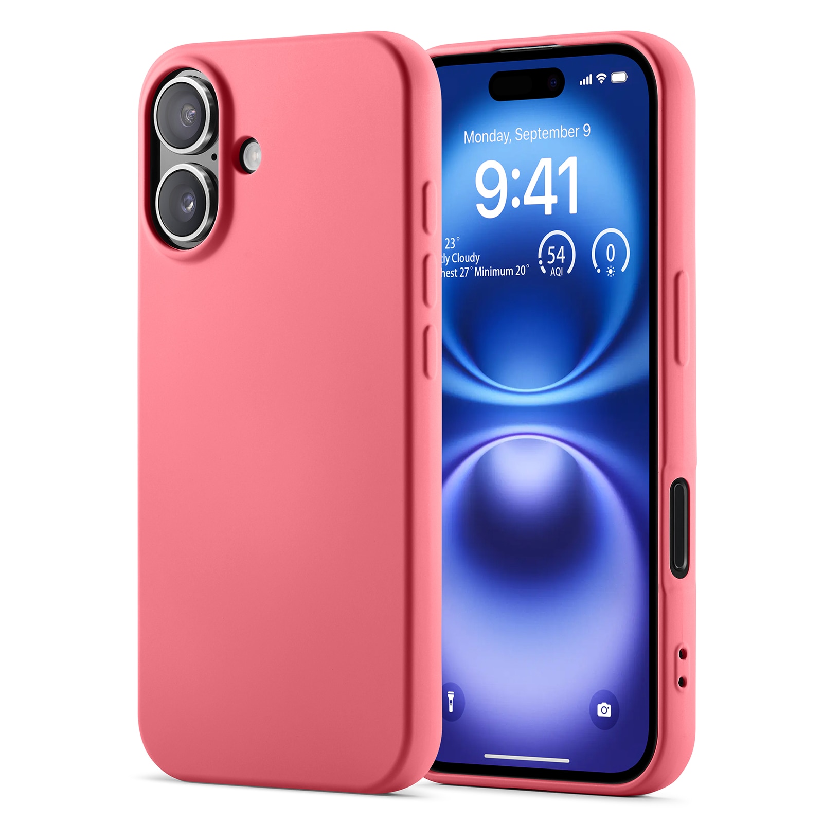 Støtsikker Deksel TPU iPhone 16 Cerise