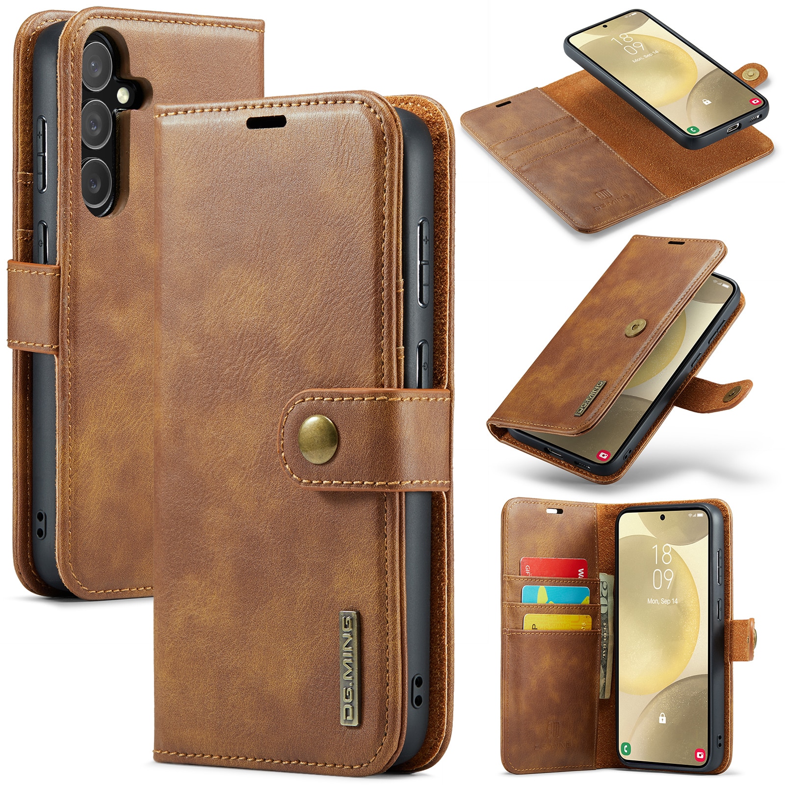 Magnet Wallet Samsung Galaxy S25 Cognac