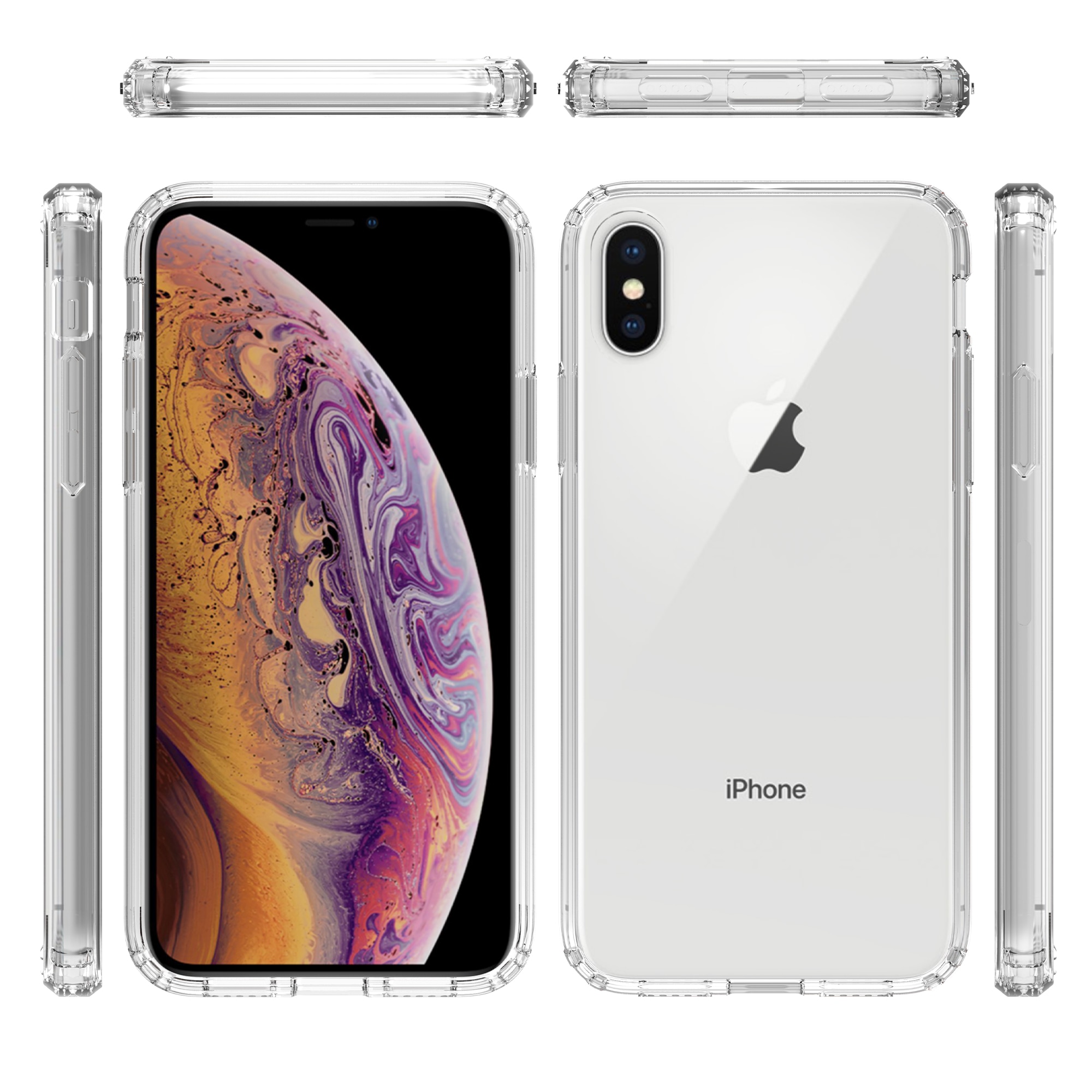 Hybriddeksel iPhone X/XS Gjennomsiktig