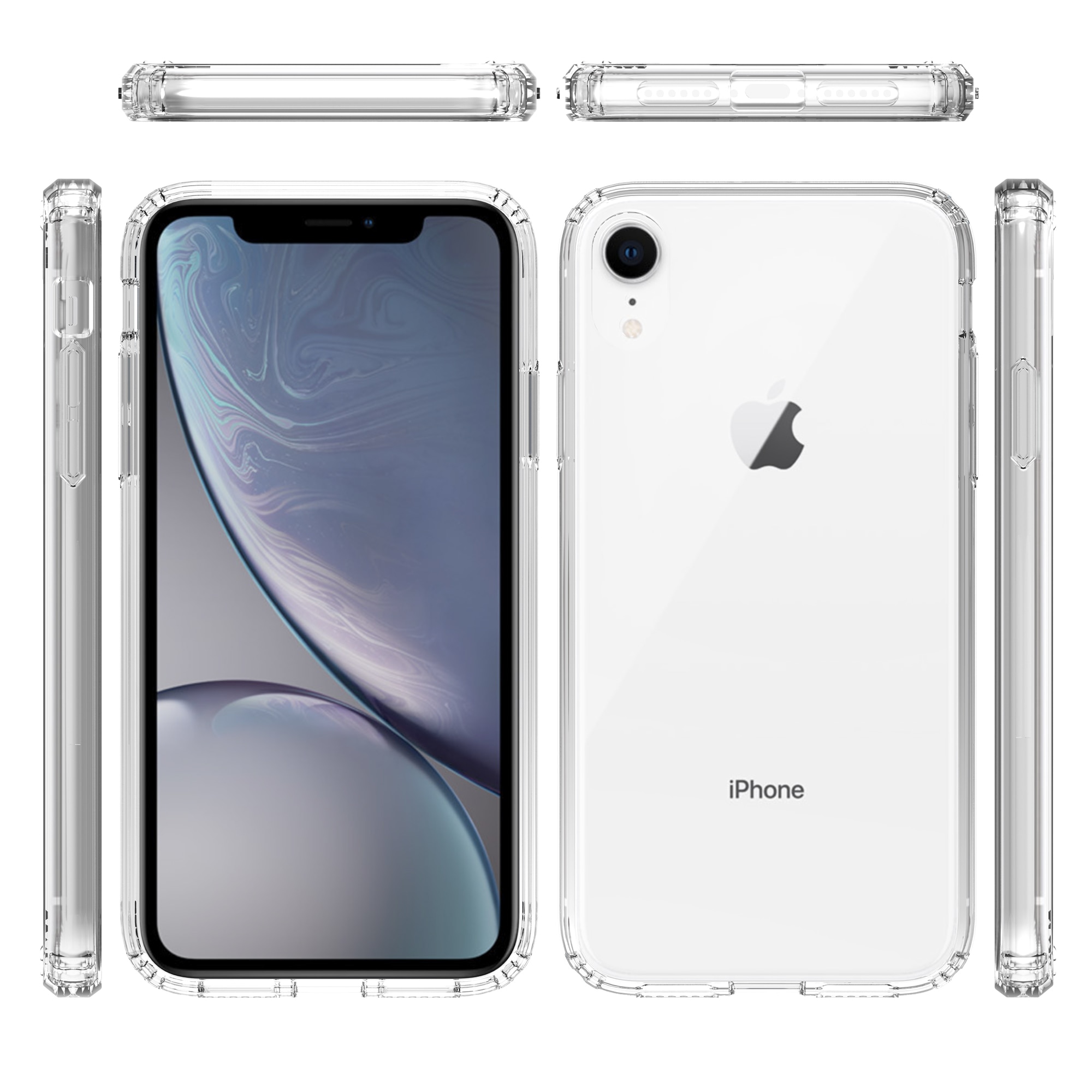 Hybriddeksel iPhone Xr gjennomsiktig