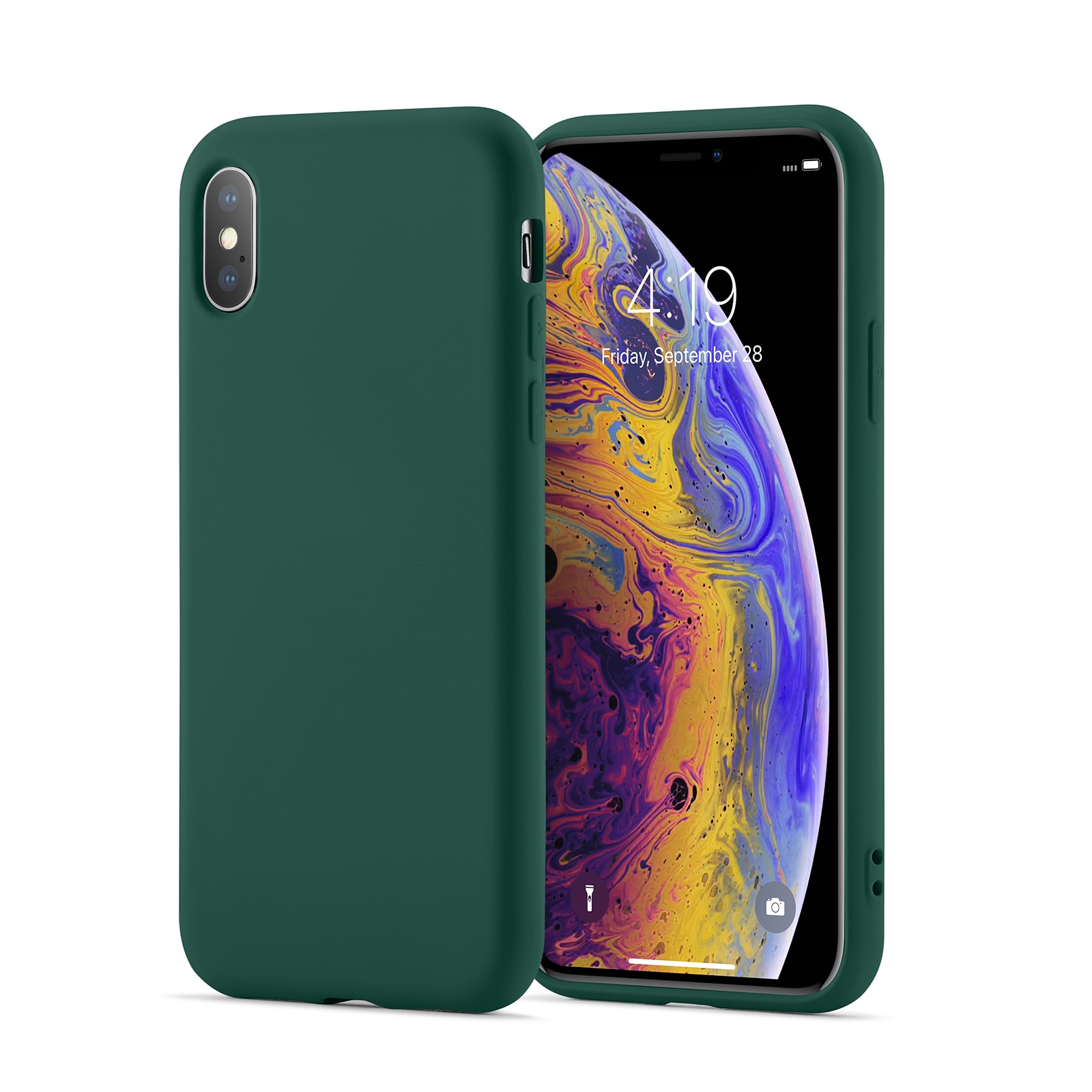 TPU Deksel iPhone X/XS mørk grønn