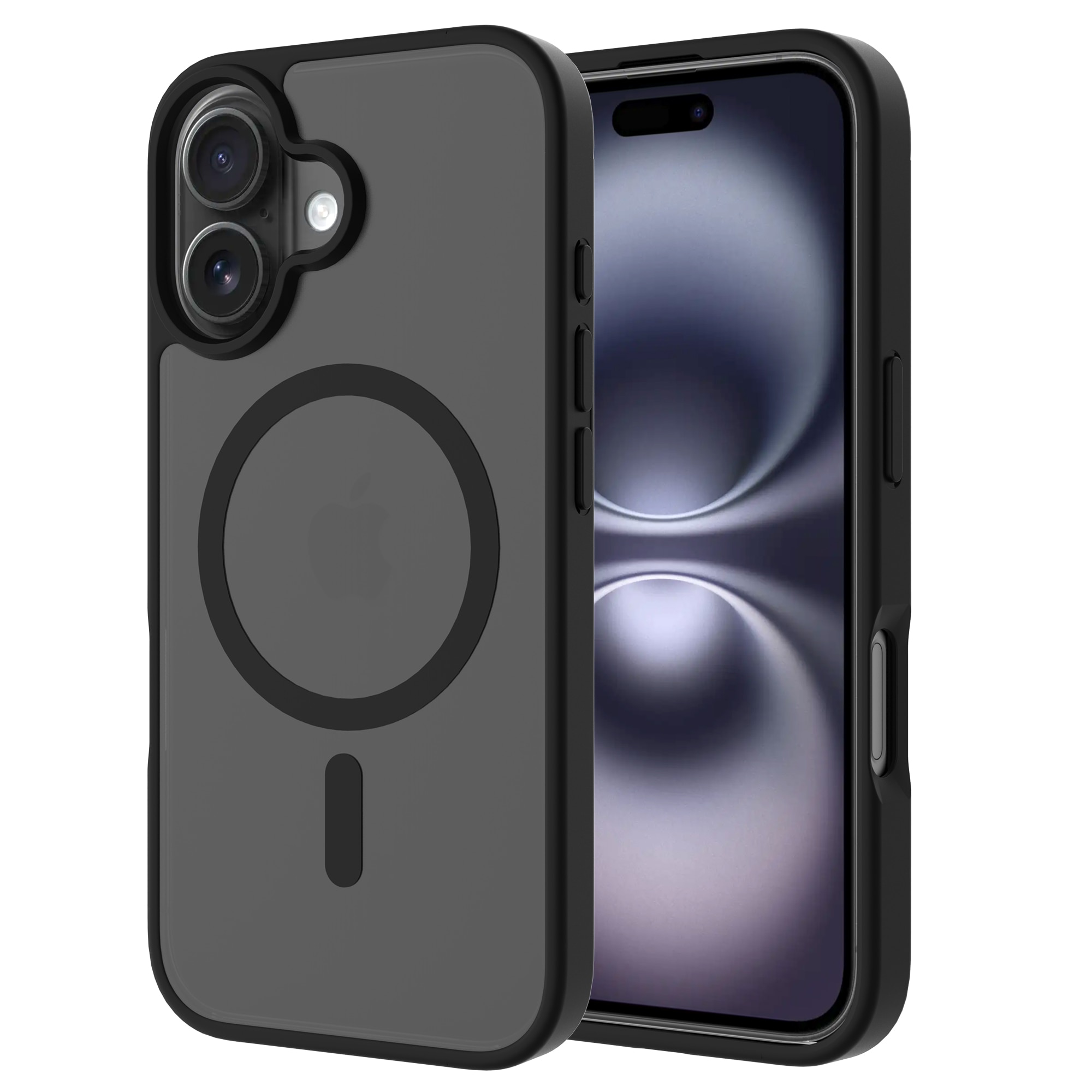 Magnetic Hybrid Deksel iPhone 16 Frosted Black