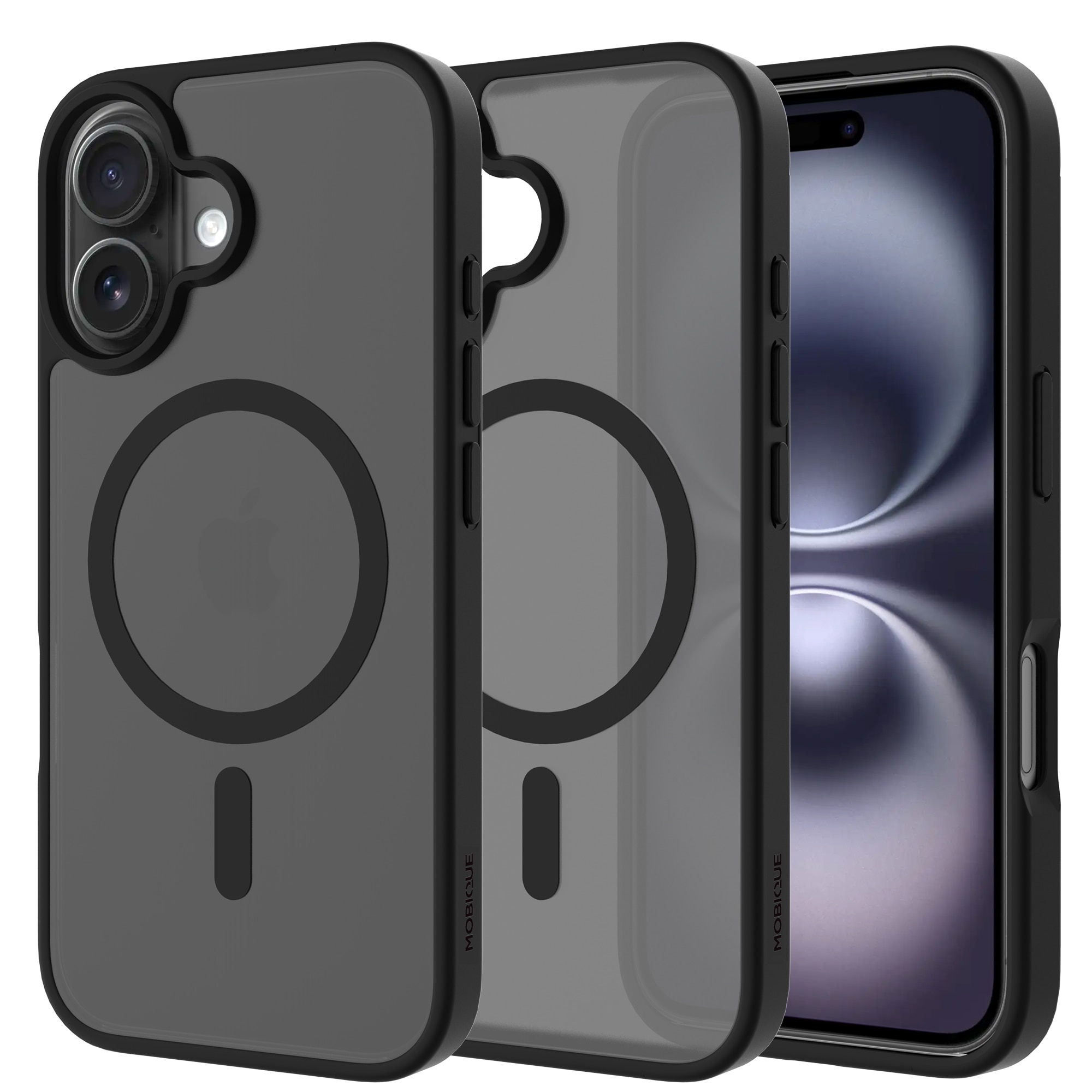 Magnetic Hybrid Deksel iPhone 16 Frosted Black