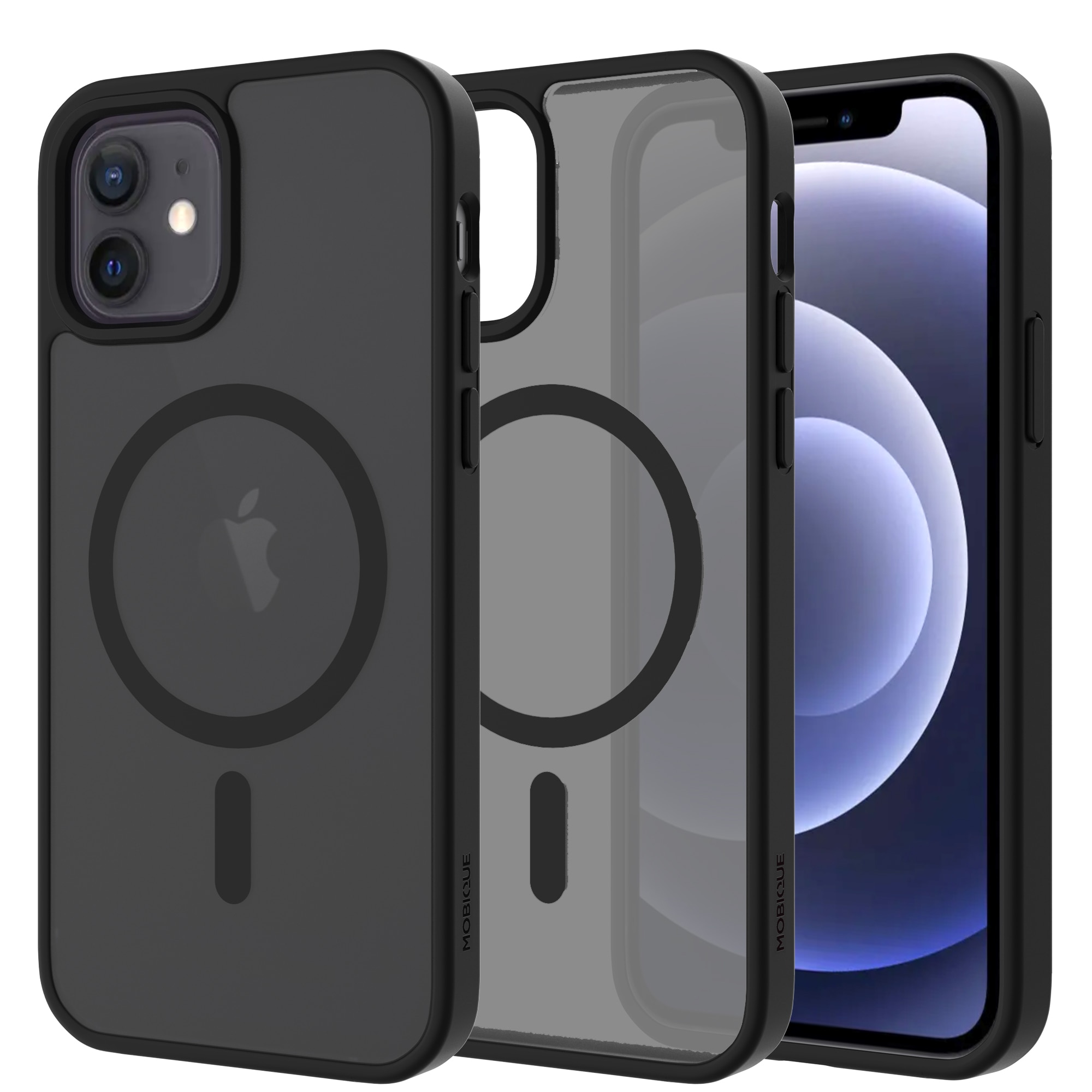 Magnetic Hybrid Deksel iPhone 12/iPhone 12 Pro Frosted Black